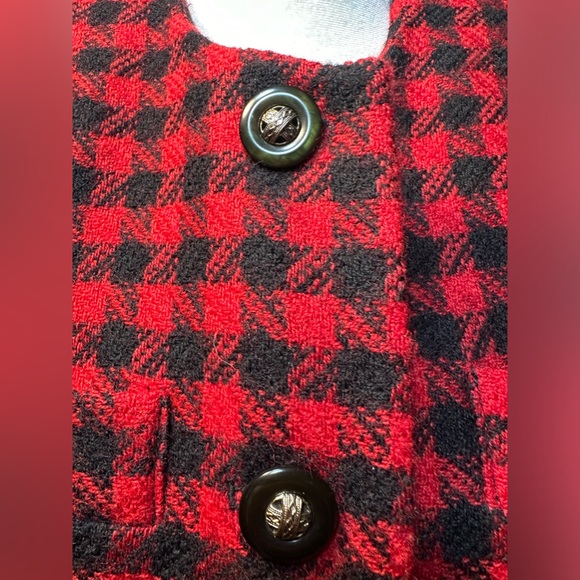 Vintage 90s Amanda smiths petites woman plaid wool blazer size 6p - Picture 14 of 14